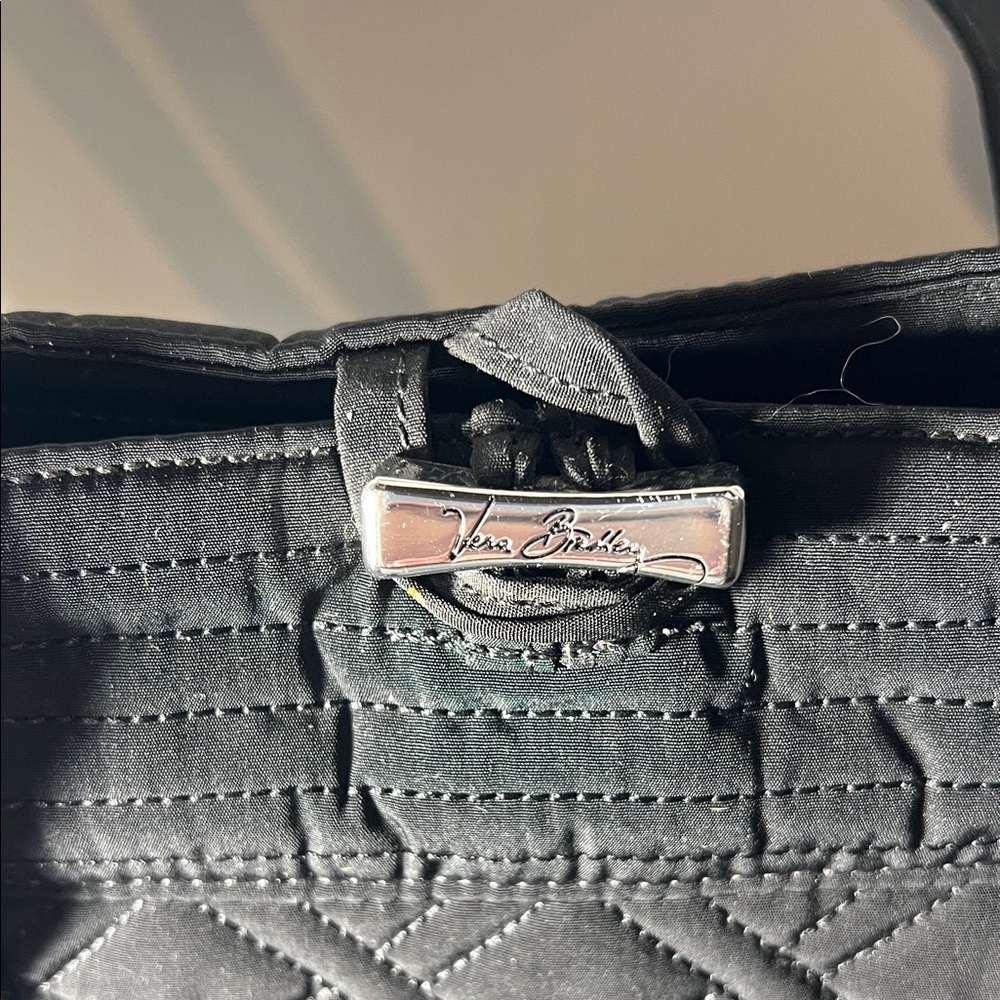 Black Vera Bradley  Quilted Tote Bag - Picture 3 of 8